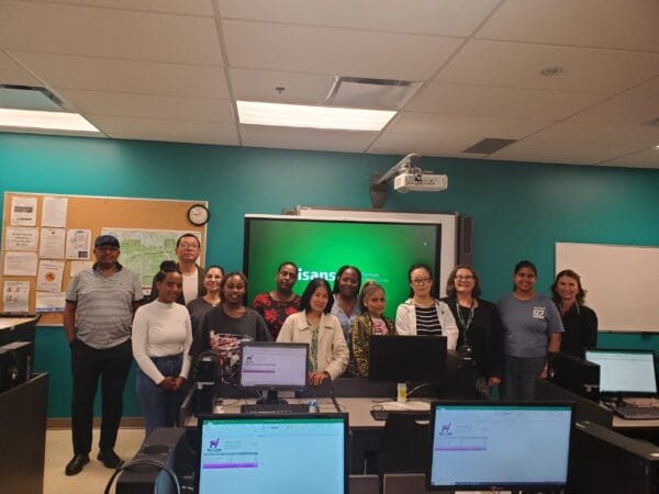 Clients during the computer class