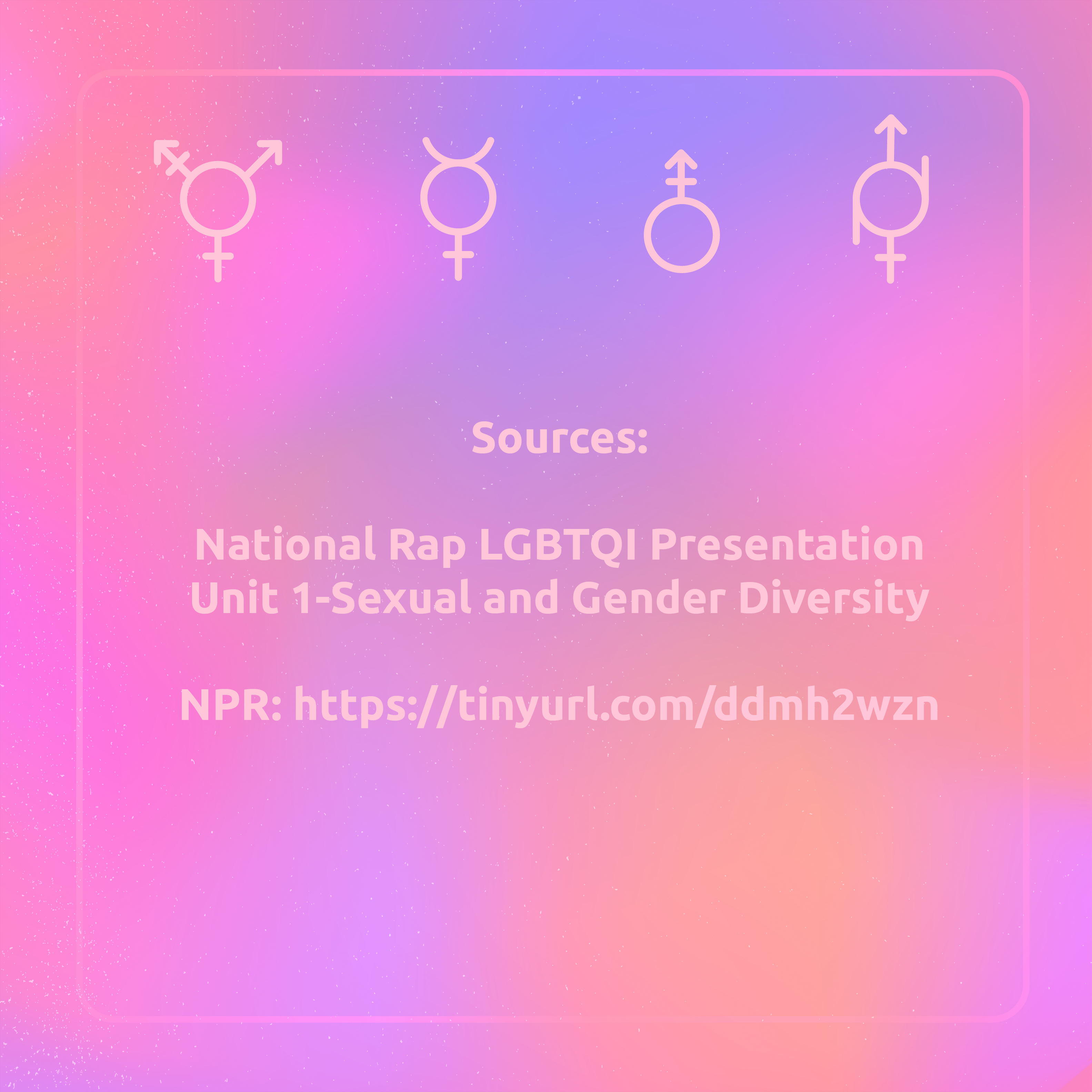 Sources: National Rap LGBTQI Presentation Unit 1 and NPR