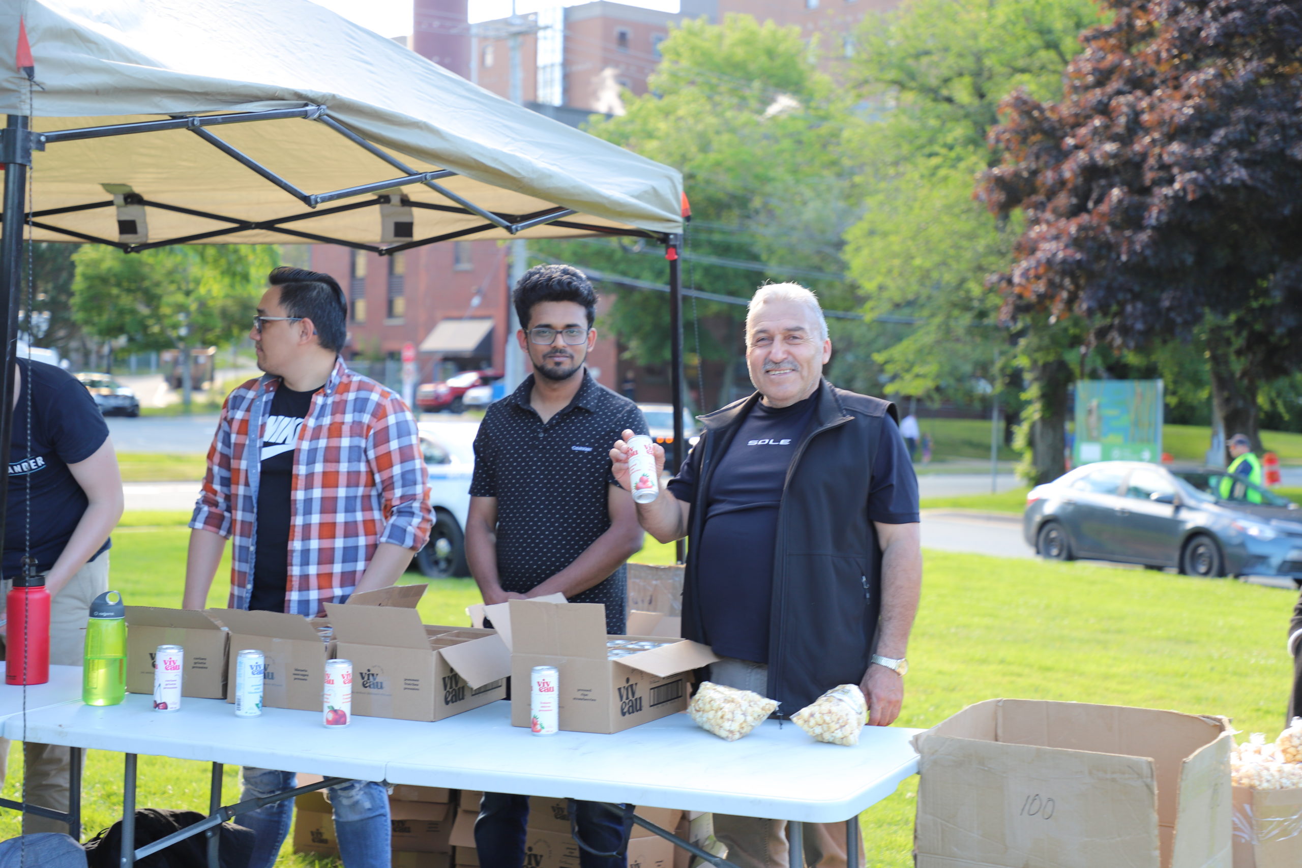 ISANS volunteers came to the game and helped hand out drinks and popcorn.