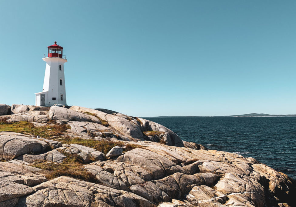 Lighthouse along the ocean
