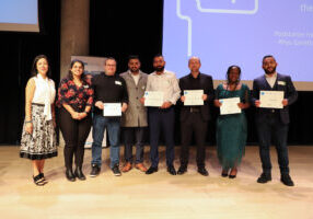 Small Business of the Year winner Podstarter and finalists: The Big Moustache Hair Studio, Starfish Painters, Temi Bakes, and Maritimes Immigration Consulting.