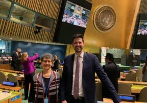 ISANS Strategic Initiatives Advisor, Nabiha Atallah, with Canada's Minister of Immigration, Refugees and Citizenship, Sean Fraser